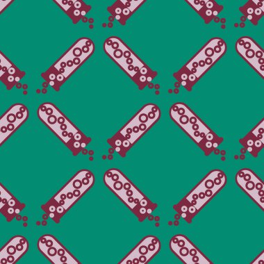 Kimya test tüpleri parlak arka plan üzerinde. Seamless modeli.