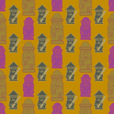 Dol hareubangs, tol harubangs, büyük taş heykeller Jeju Adası'nda Güney Kore Güney ucu bulundu olarak da adlandırılır. Seamless modeli