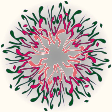 Yeni simetrik soyut mandala. Duvar kağıdı, desen dolgularını, web sayfaları, yüzey dokuları için dekoratif nesne-ebilmek var olmak kullanılmış.