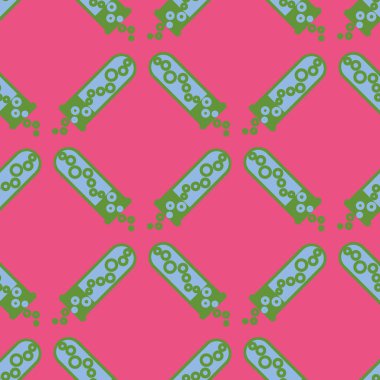 Kimya test tüpleri parlak arka plan üzerinde. Seamless modeli.