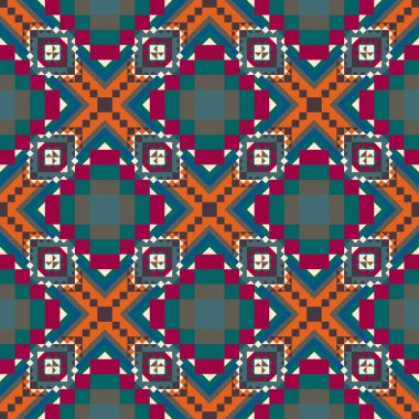Geometrik etnik desen sorunsuz tasarım arka plan veya duvar kağıdı için