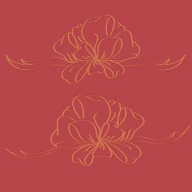 Set çekilmiş yay izole el renk arka plan üzerinde.