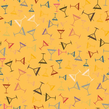 Tropik kokteyller renkli seamless modeli