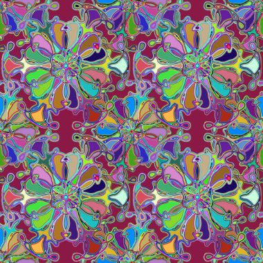 Soyut kaleydoskop renkli Dikişsiz desen arka planı için. 