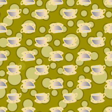 Kahve ya da çay Dikişsiz desen bardak.