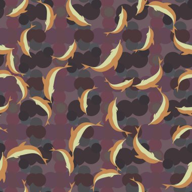 Yunuslar su altında çizim arka planı için bir sürü ile sorunsuz doku