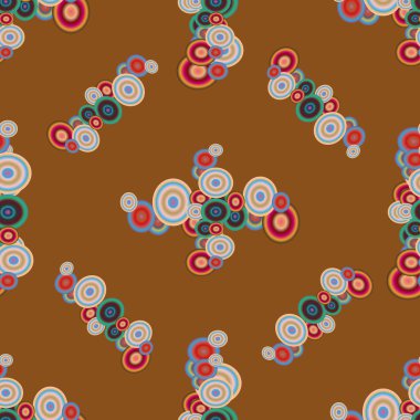 Soyut geometrik renkli seamless modeli daireler ile