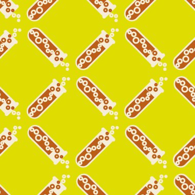 Kimya test tüpleri parlak arka plan üzerinde. Seamless modeli.