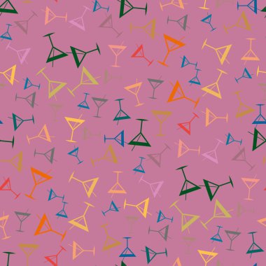 Tropik kokteyller renkli seamless modeli