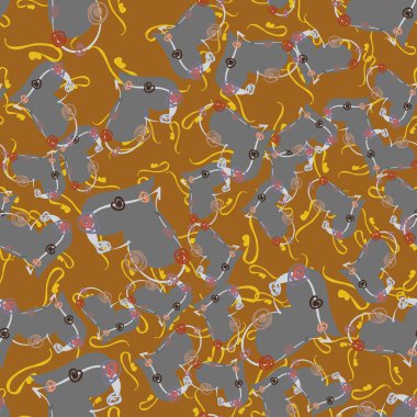 Soyut kalpler Dikişsiz desen arka planı için. 