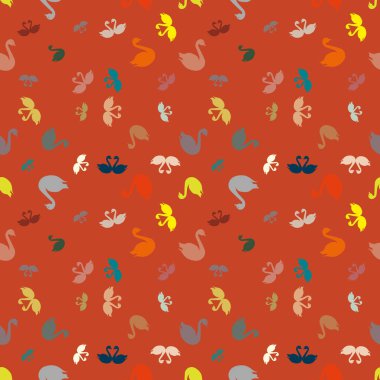 Kuğu renkli parlak seamless modeli