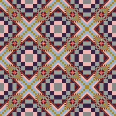 Geometrik etnik desen sorunsuz tasarım arka plan veya duvar kağıdı için