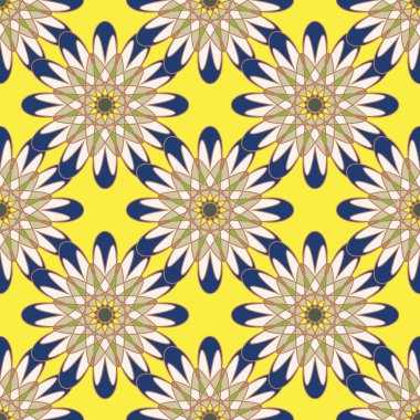  soyut çiçek geometrik Dikişsiz desen arka planı için