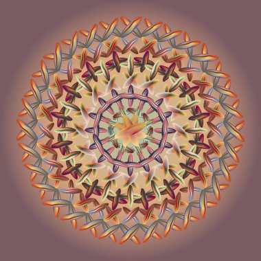 renkli dikiş mandala tasarım çalışmaları için