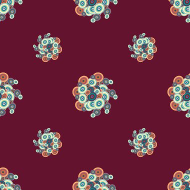 Soyut geometrik renkli seamless modeli daireler, arka plan ile