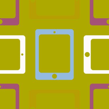 Akıllı telefon veya elektronik tablet Dikişsiz desen arka plan.