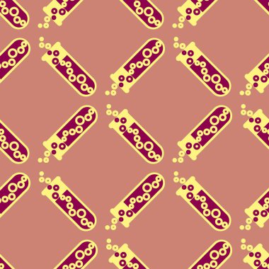 Kimya test tüpleri parlak arka plan üzerinde. Seamless modeli.