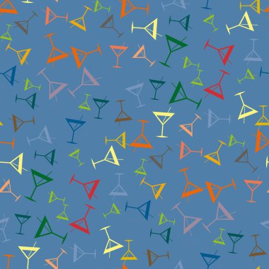 Tropik kokteyller renkli seamless modeli