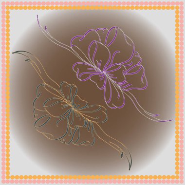 Set çekilmiş yay izole el renk arka plan üzerinde.