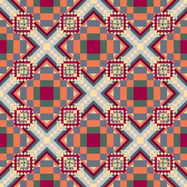 Geometrik etnik desen sorunsuz tasarım arka plan veya duvar kağıdı için