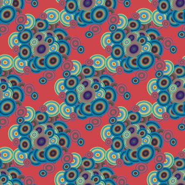 Soyut geometrik renkli seamless modeli daireler, arka plan ile