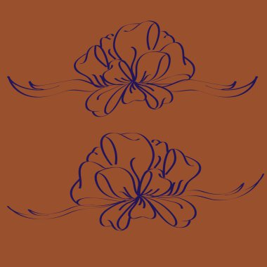 Set çekilmiş yay izole el renk arka plan üzerinde.