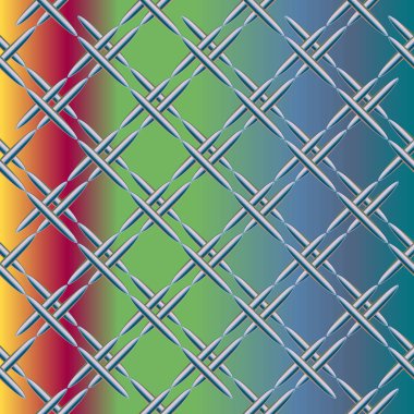 Oluklu Metal Dikişsiz desen vektör çizim.