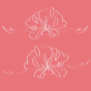 Set çekilmiş yay izole el renk arka plan üzerinde.