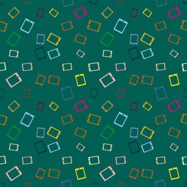 Akıllı telefon veya elektronik tablet Dikişsiz desen arka plan.