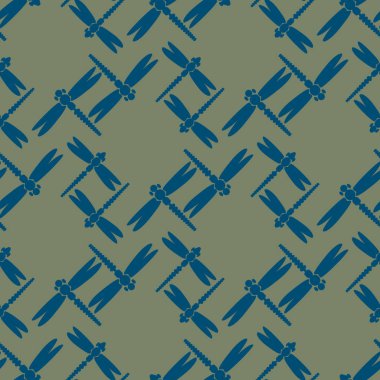 Dekoratif renkli seamless modeli ile şirin yusufçuk