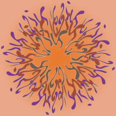 Yeni simetrik soyut mandala. Duvar kağıdı, desen dolgularını, web sayfaları, yüzey dokuları için dekoratif nesne-ebilmek var olmak kullanılmış.