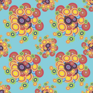 Soyut geometrik renkli seamless modeli daireler, arka plan ile