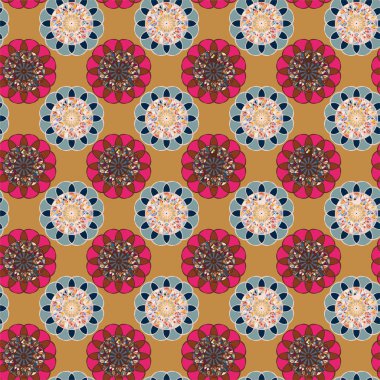  soyut çiçek geometrik Dikişsiz desen arka planı için