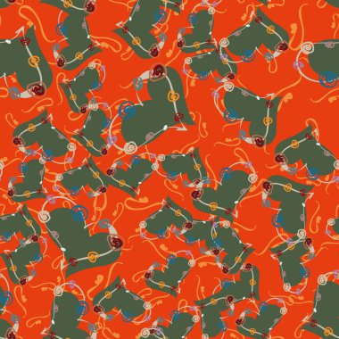 Soyut kalpler Dikişsiz desen arka planı için. 