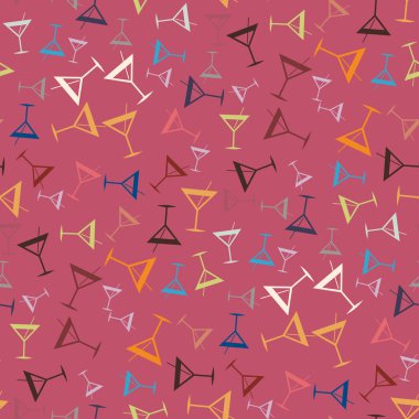 Tropik kokteyller renkli seamless modeli