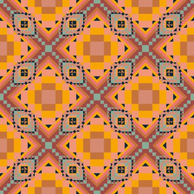 Geometrik etnik desen sorunsuz tasarım arka plan veya duvar kağıdı için