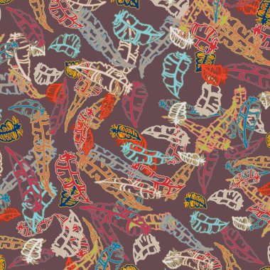 Tüyler, vektör çizim ile zemin 