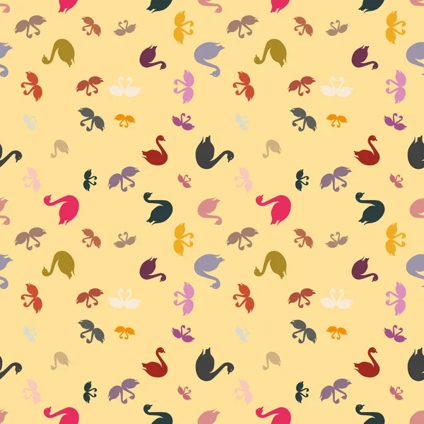 Kuğu renkli parlak seamless modeli