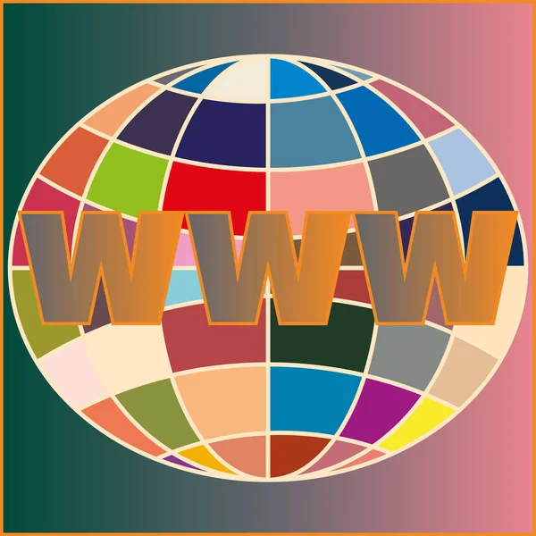 Globe Www Seo Browser Ontwikkeling Symbool — Stockvector