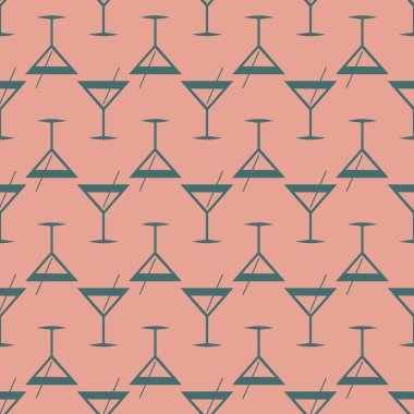 Tropik kokteyller renkli seamless modeli