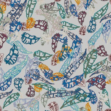 Tüyler, vektör çizim ile zemin 