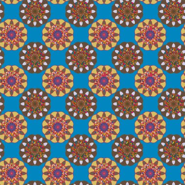  soyut çiçek geometrik Dikişsiz desen arka planı için