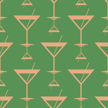 Tropik kokteyller renkli seamless modeli