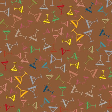 Tropik kokteyller renkli seamless modeli