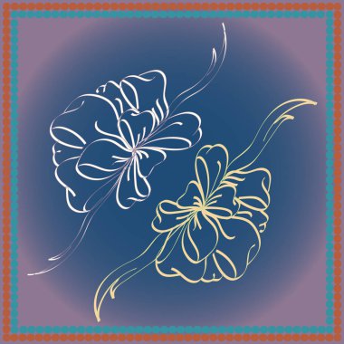 Set çekilmiş yay izole el renk arka plan üzerinde.