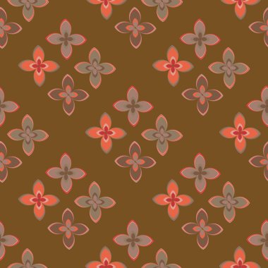 Çiçekler, vektör çizim ile çok renkli geometrik seamless modeli 