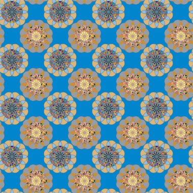  soyut çiçek geometrik Dikişsiz desen arka planı için