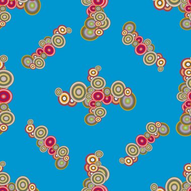 Soyut geometrik renkli seamless modeli daireler ile