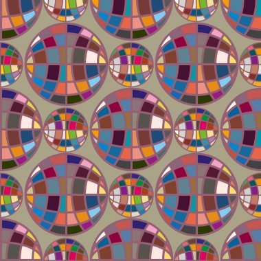 Soyut geometrik renkli küreler Dikişsiz desen arka planı için. 