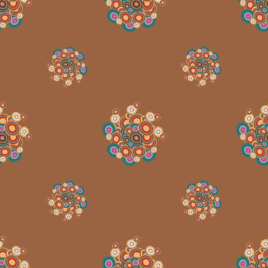 Soyut geometrik renkli seamless modeli daireler, arka plan ile